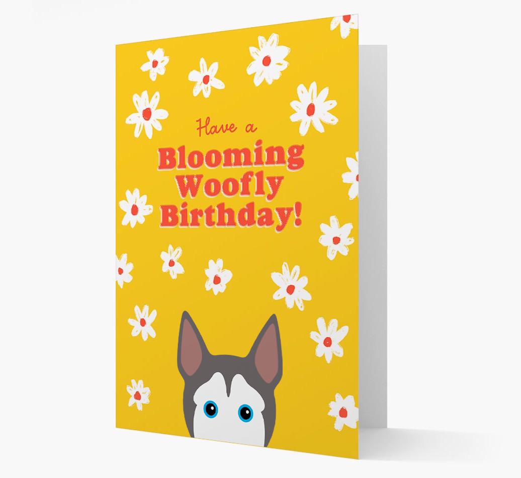 Blooming Woofly Birthday: Personalised {breedFullName} Card