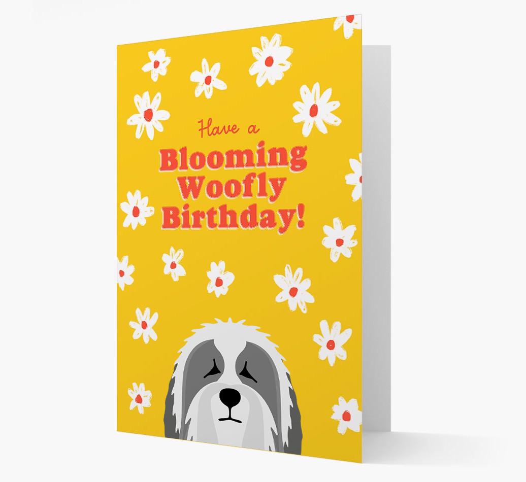 Blooming Woofly Birthday: Personalised {breedFullName} Card
