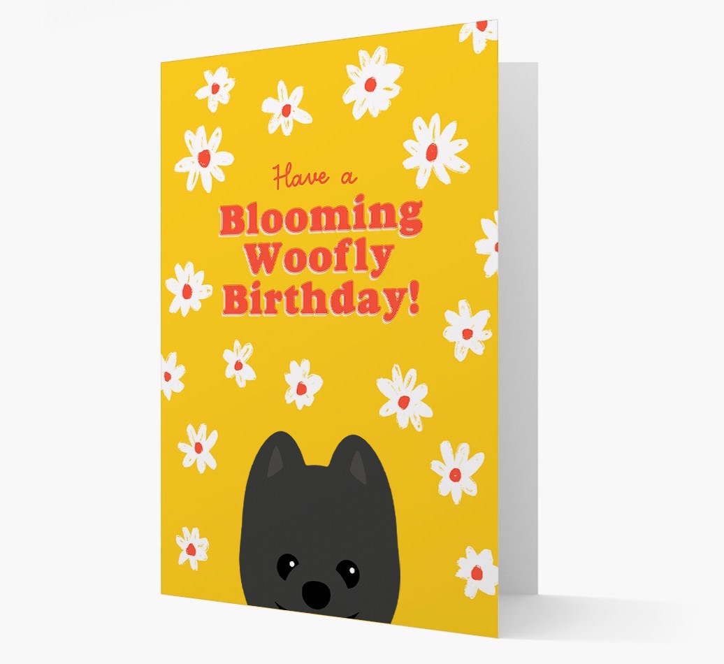 Blooming Woofly Birthday: Personalised {breedFullName} Card