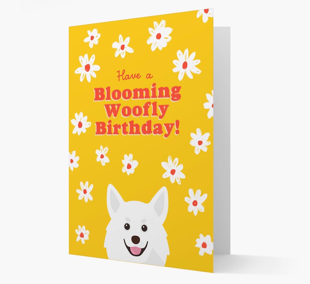 Blooming Woofly Birthday: Personalised {breedFullName} Card