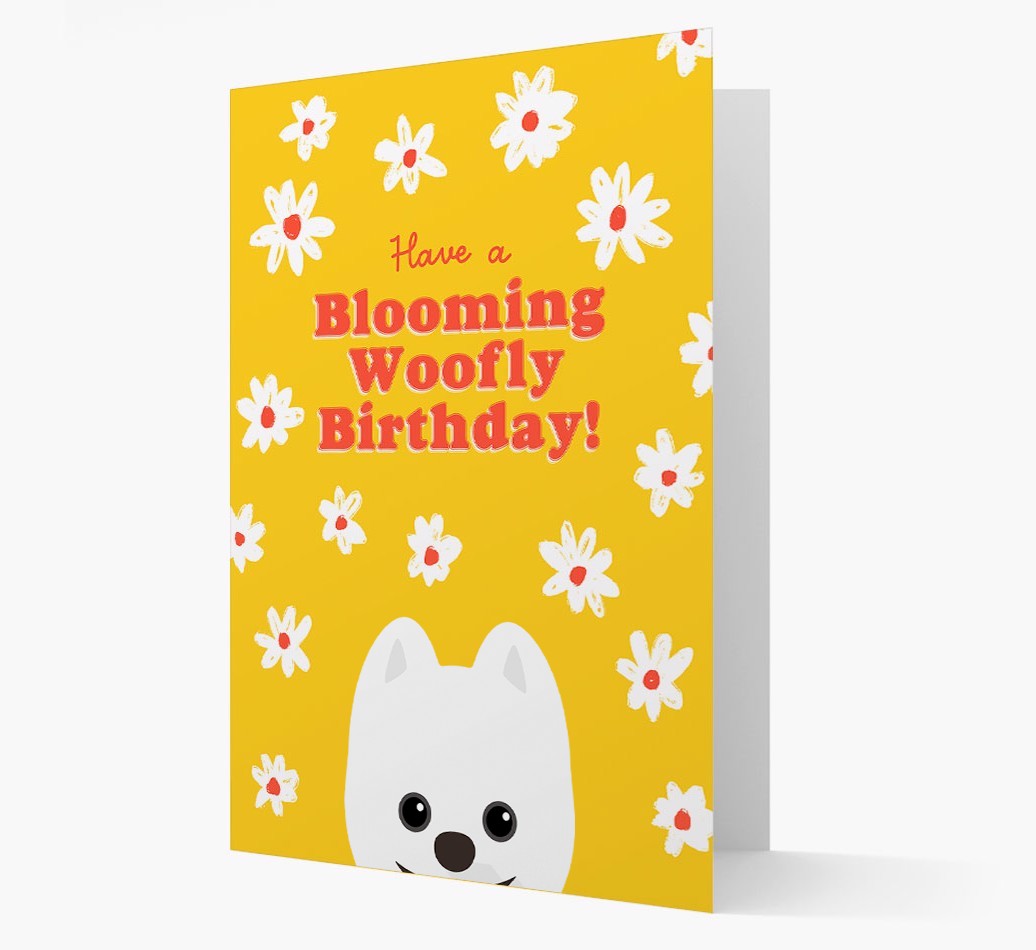 Blooming Woofly Birthday: Personalised {breedFullName} Card