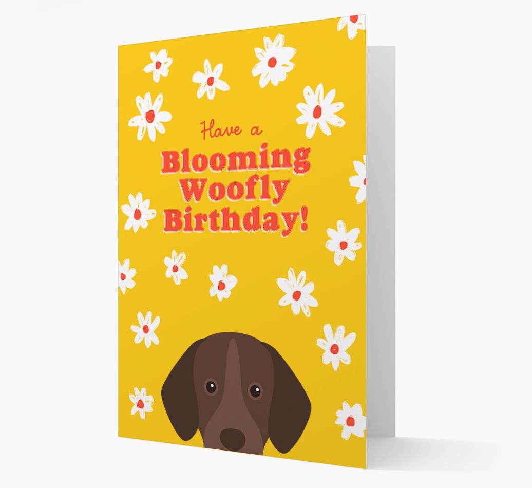 Blooming Woofly Birthday: Personalised {breedFullName} Card