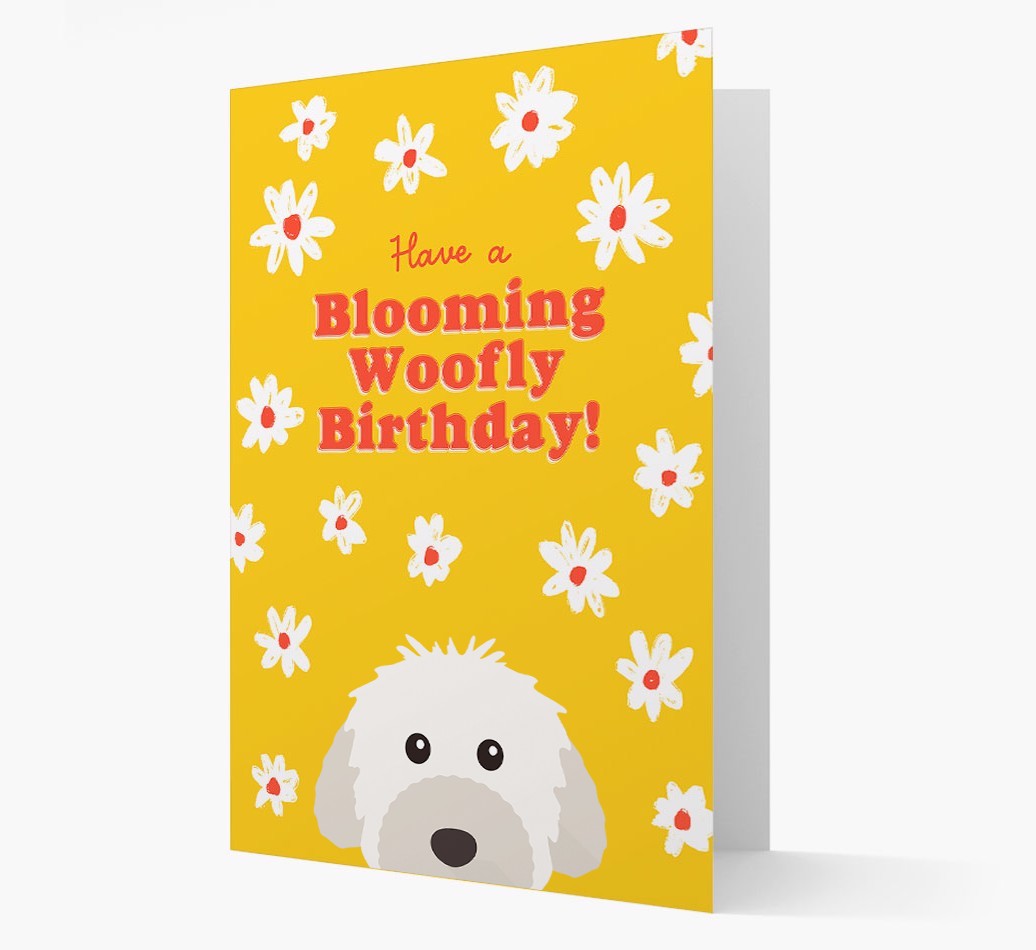 Blooming Woofly Birthday: Personalised {breedFullName} Card