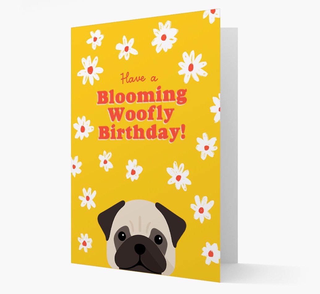 Blooming Woofly Birthday: Personalised {breedFullName} Card