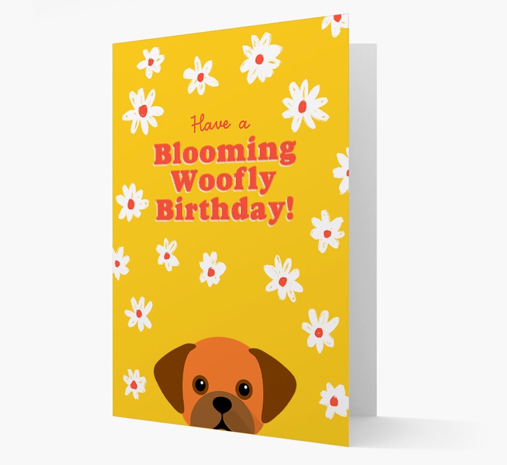 Blooming Woofly Birthday: Personalised {breedFullName} Card