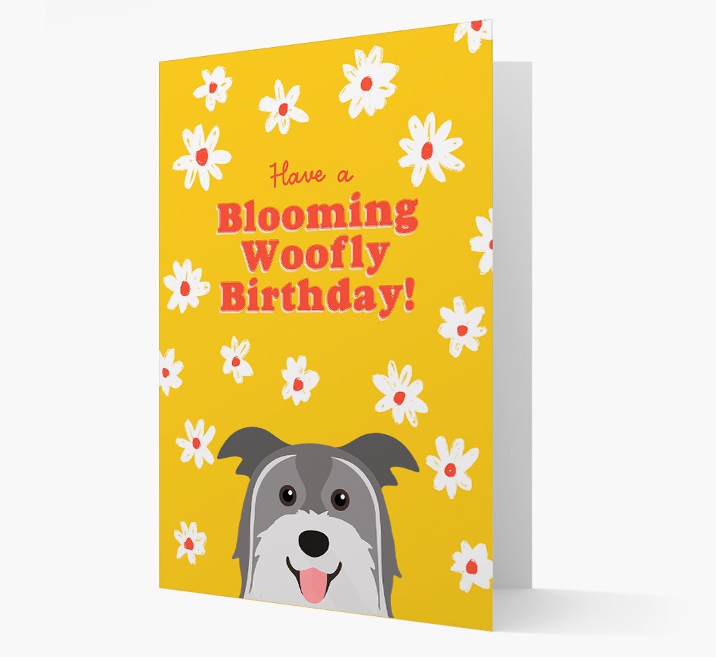Blooming Woofly Birthday: Personalised {breedFullName} Card