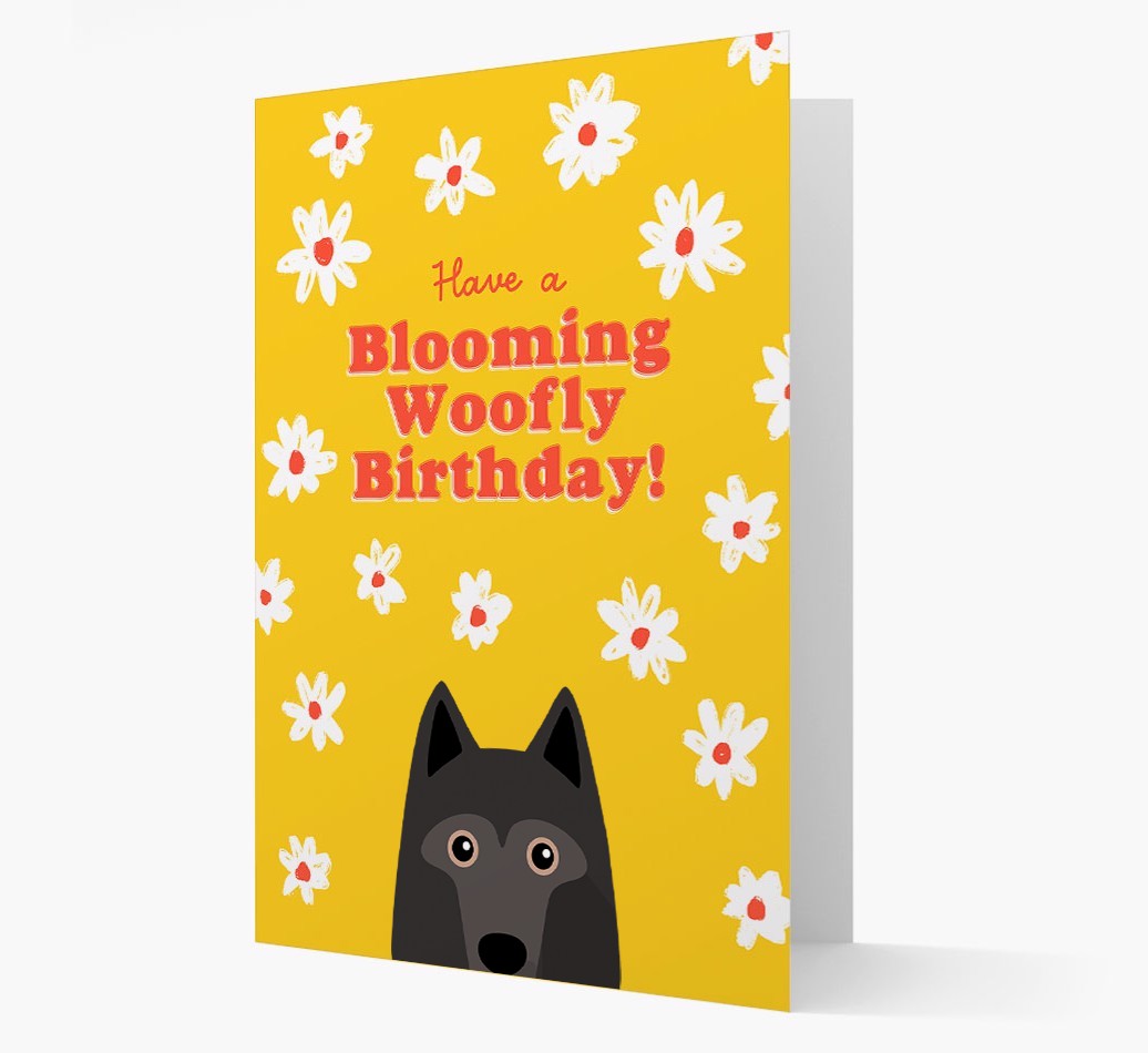 Blooming Woofly Birthday: Personalised {breedFullName} Card