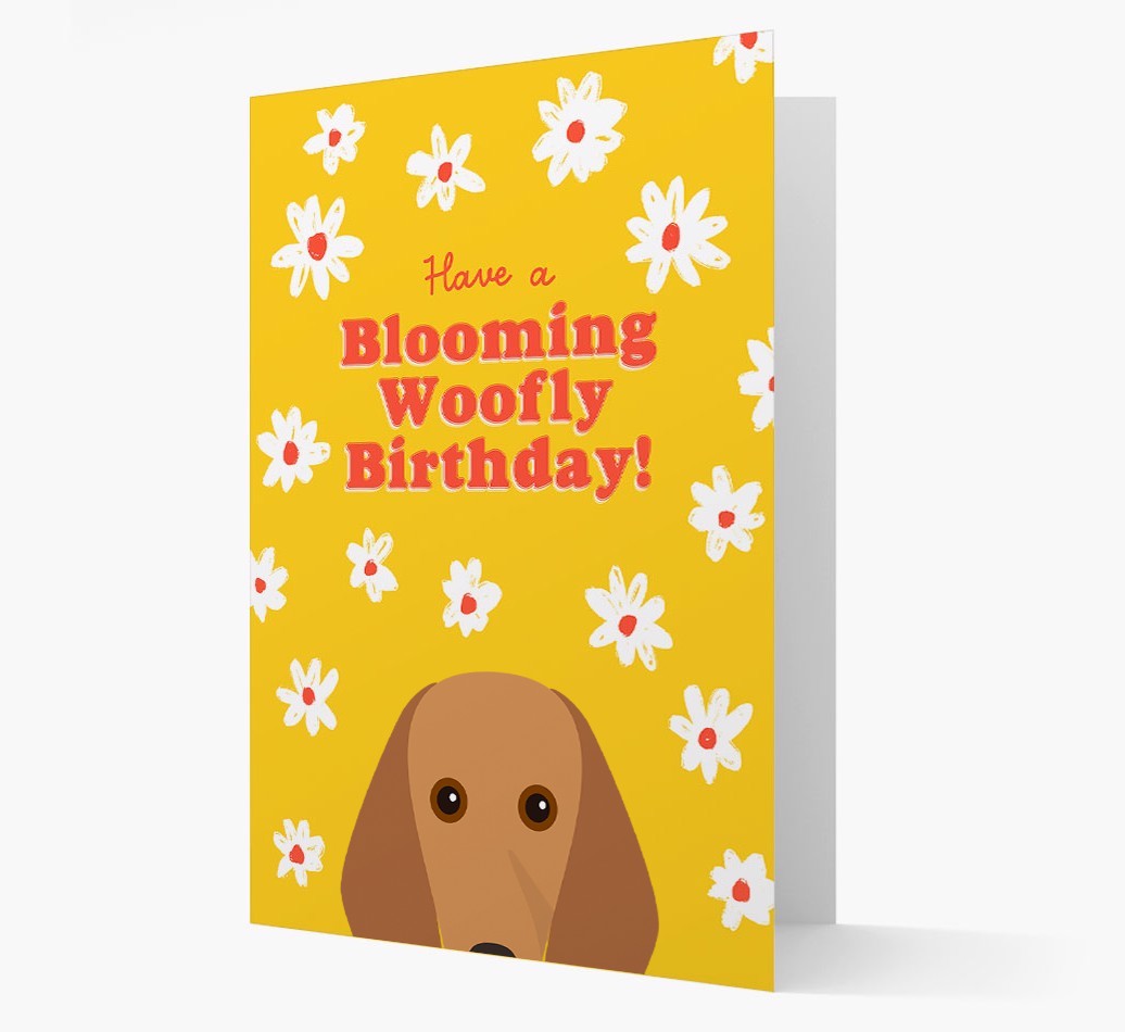 Blooming Woofly Birthday: Personalised {breedFullName} Card