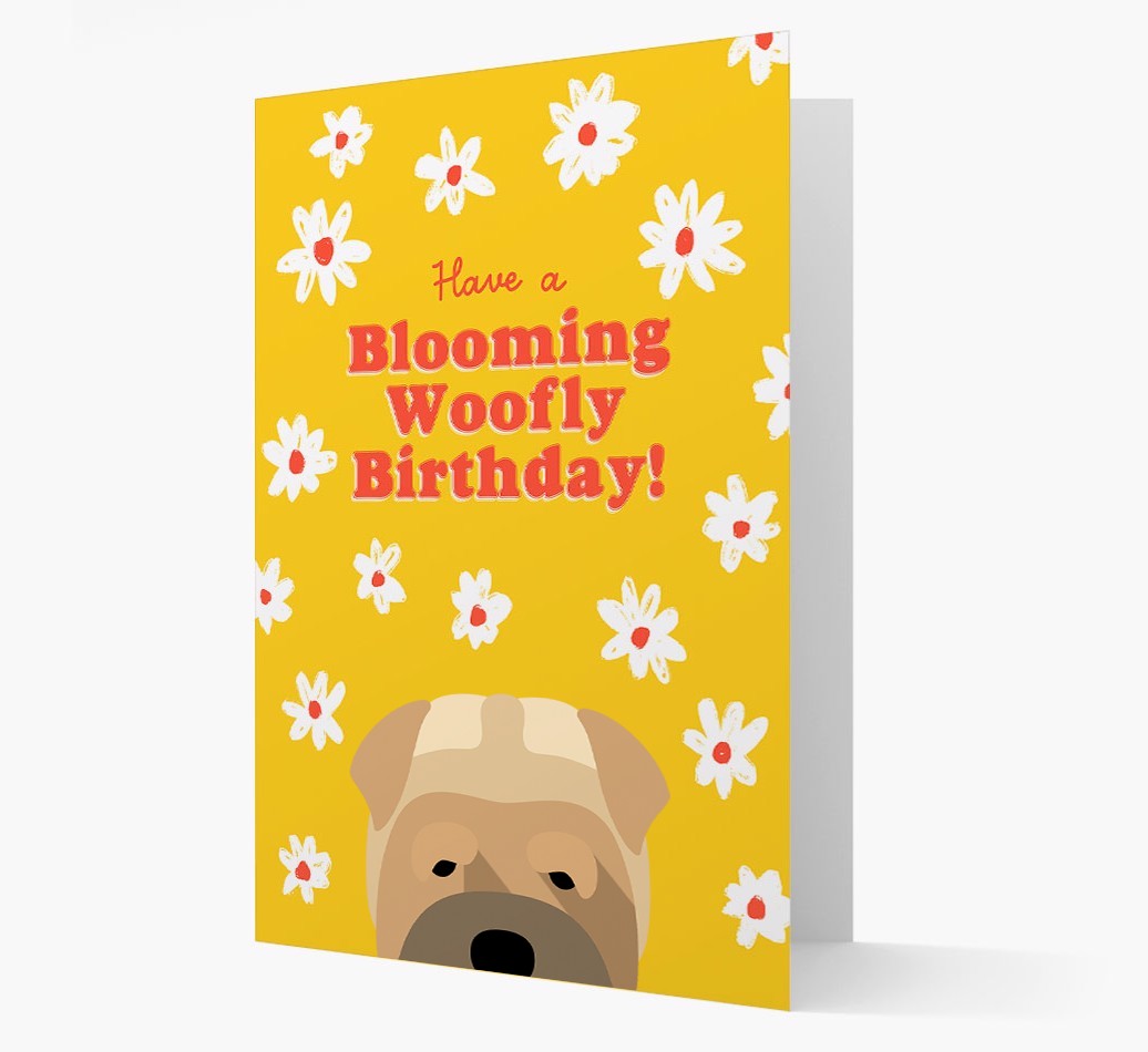 Blooming Woofly Birthday: Personalised {breedFullName} Card
