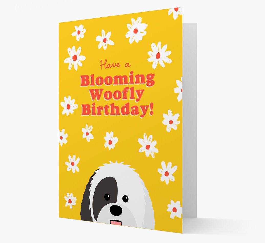 Blooming Woofly Birthday: Personalised {breedFullName} Card