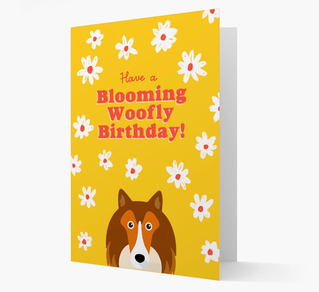 Blooming Woofly Birthday: Personalised {breedFullName} Card