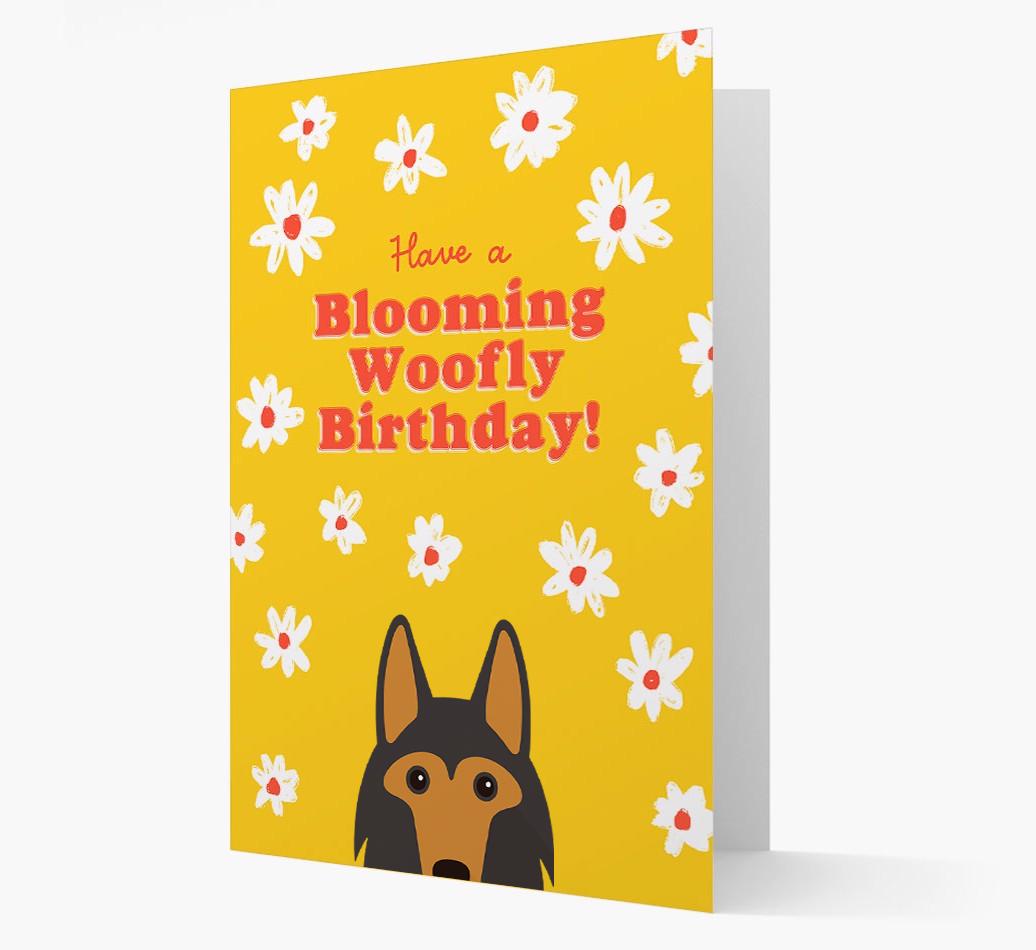 Blooming Woofly Birthday: Personalised {breedFullName} Card