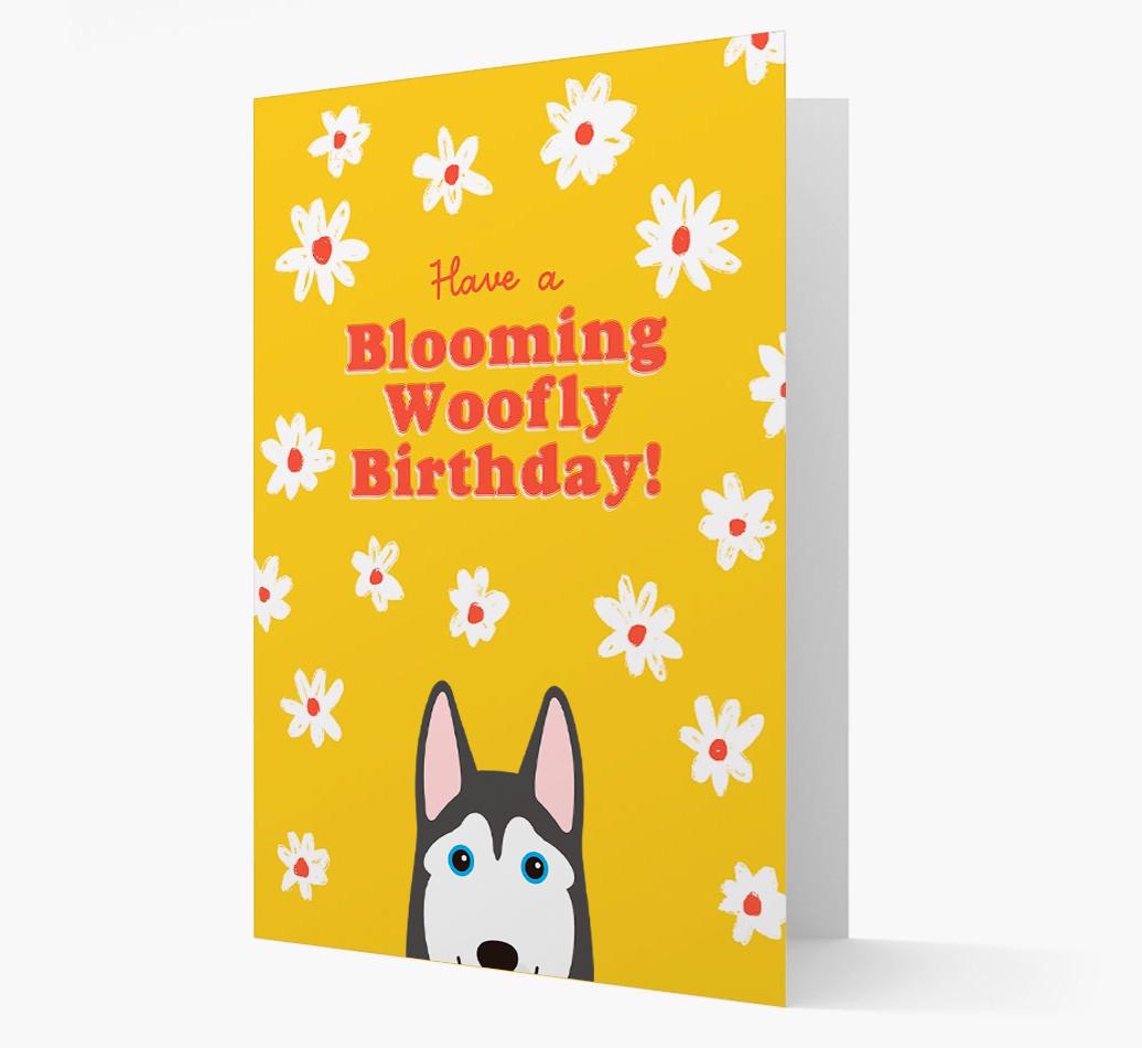 Blooming Woofly Birthday: Personalised {breedFullName} Card