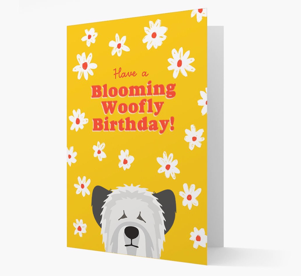 Blooming Woofly Birthday: Personalised {breedFullName} Card