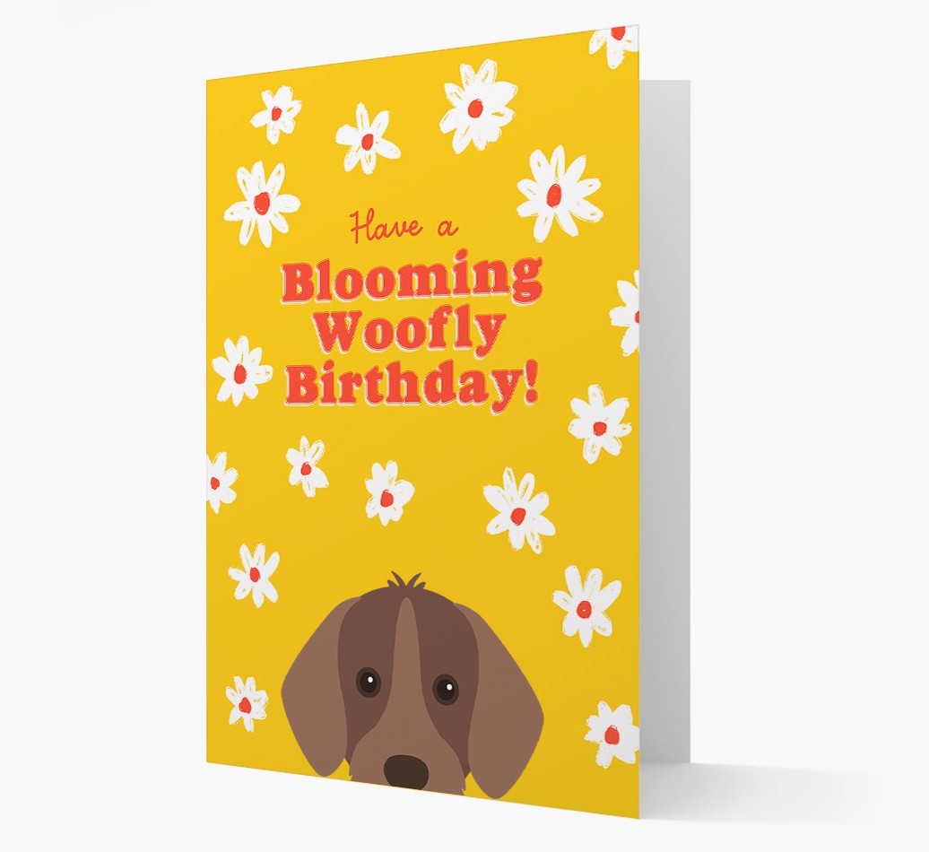 Blooming Woofly Birthday: Personalised {breedFullName} Card