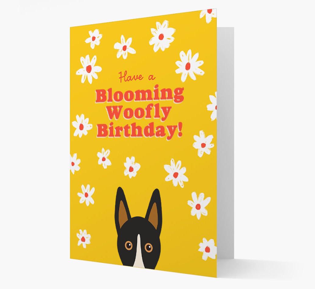 Blooming Woofly Birthday: Personalised {breedFullName} Card