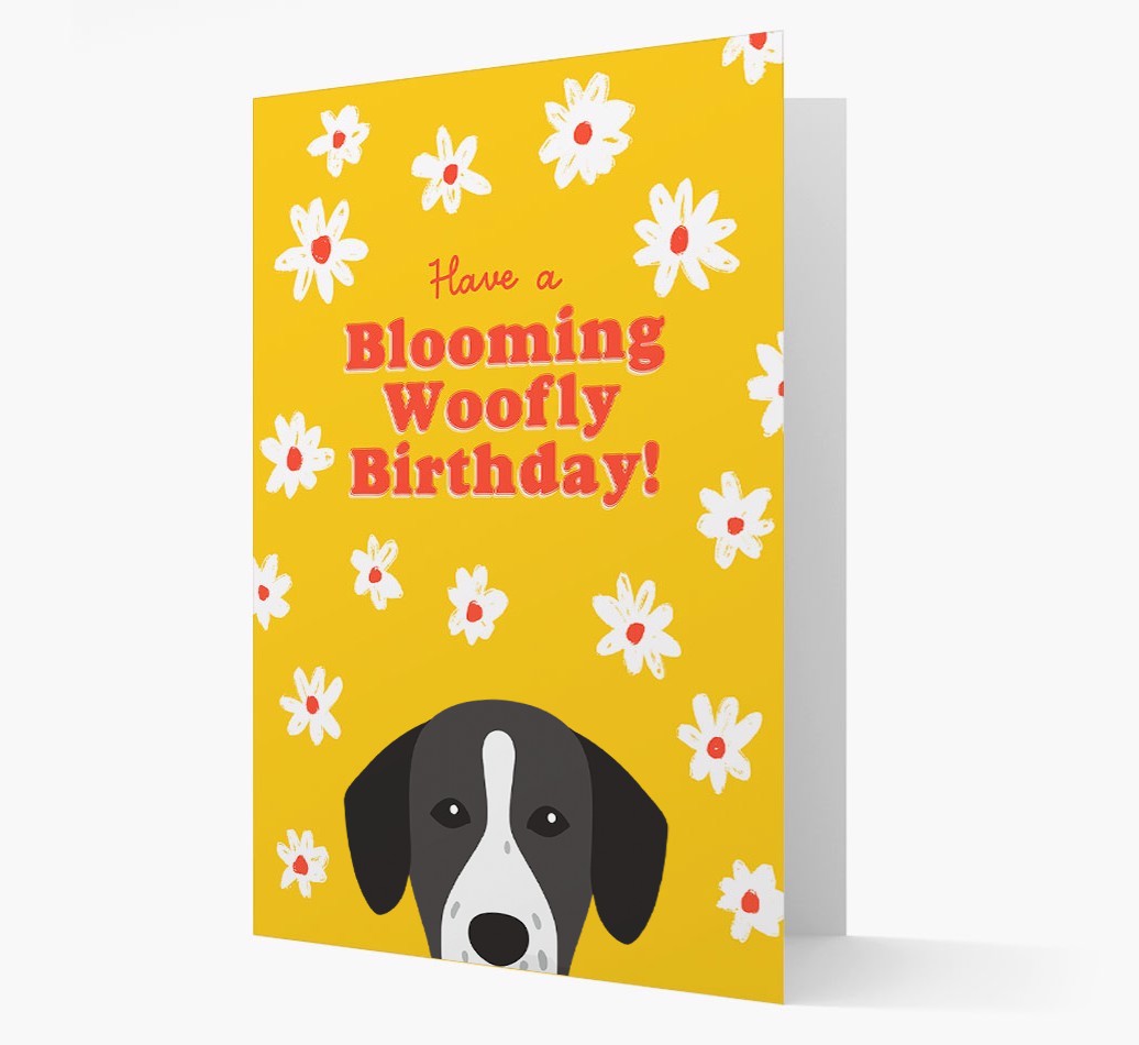 Blooming Woofly Birthday: Personalised {breedFullName} Card