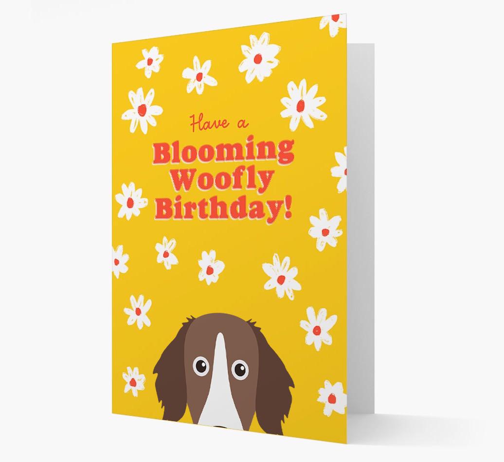 Blooming Woofly Birthday: Personalised {breedFullName} Card