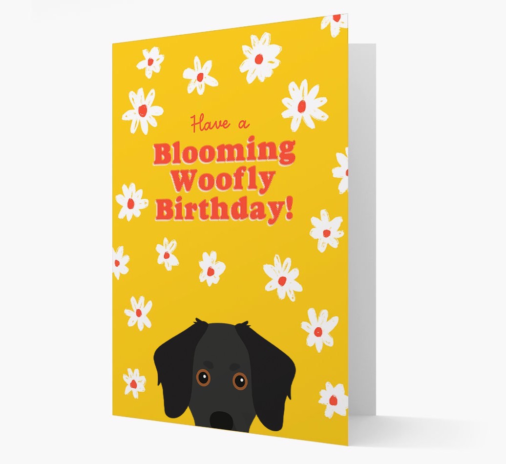 Blooming Woofly Birthday: Personalised {breedFullName} Card