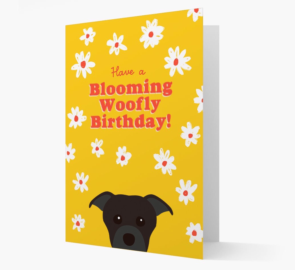 Blooming Woofly Birthday: Personalised {breedFullName} Card