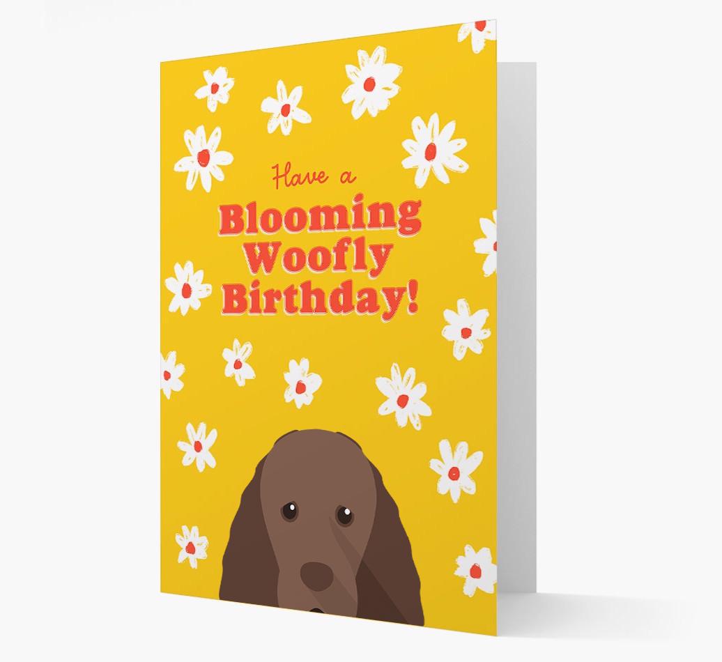 Blooming Woofly Birthday: Personalised {breedFullName} Card