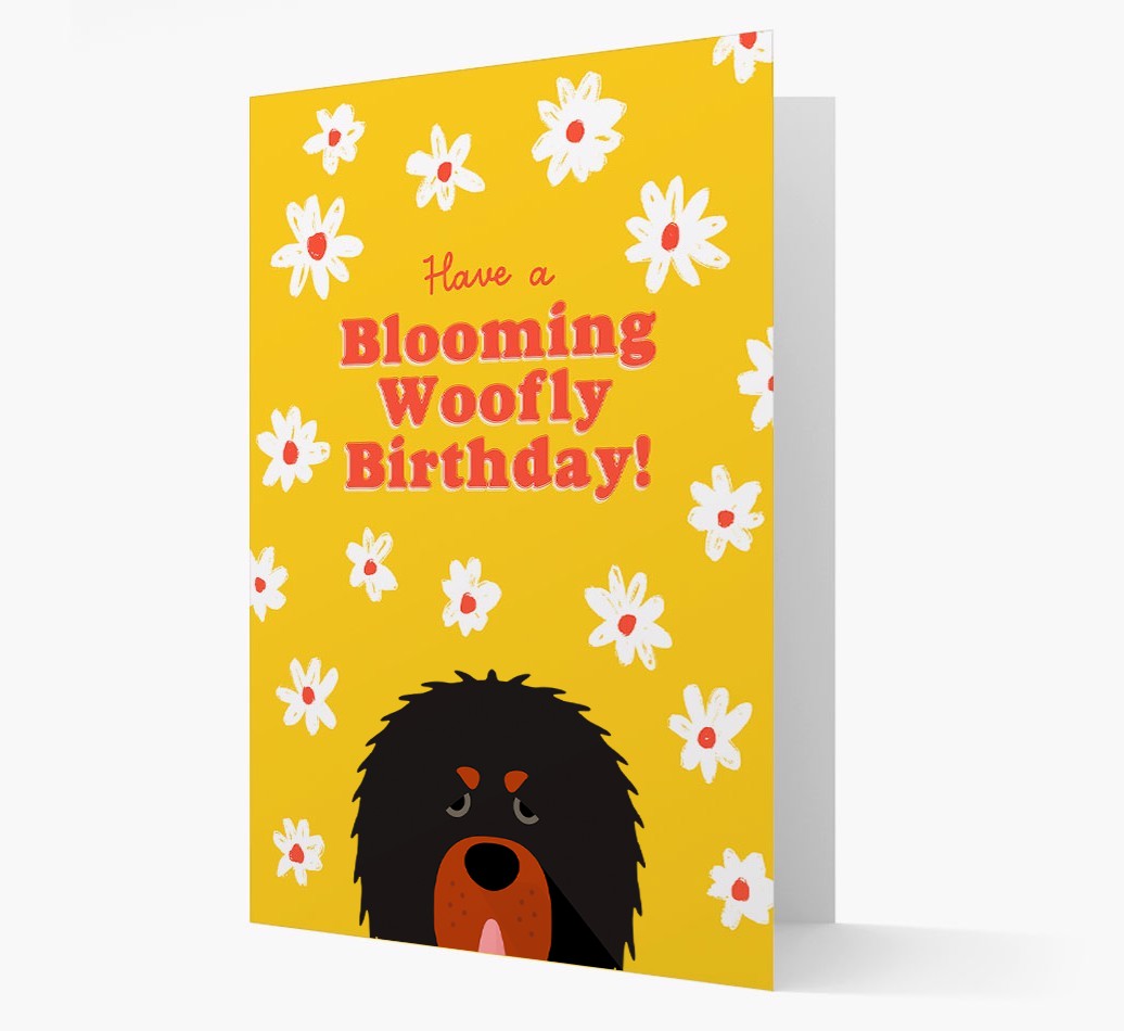 Blooming Woofly Birthday: Personalised {breedFullName} Card