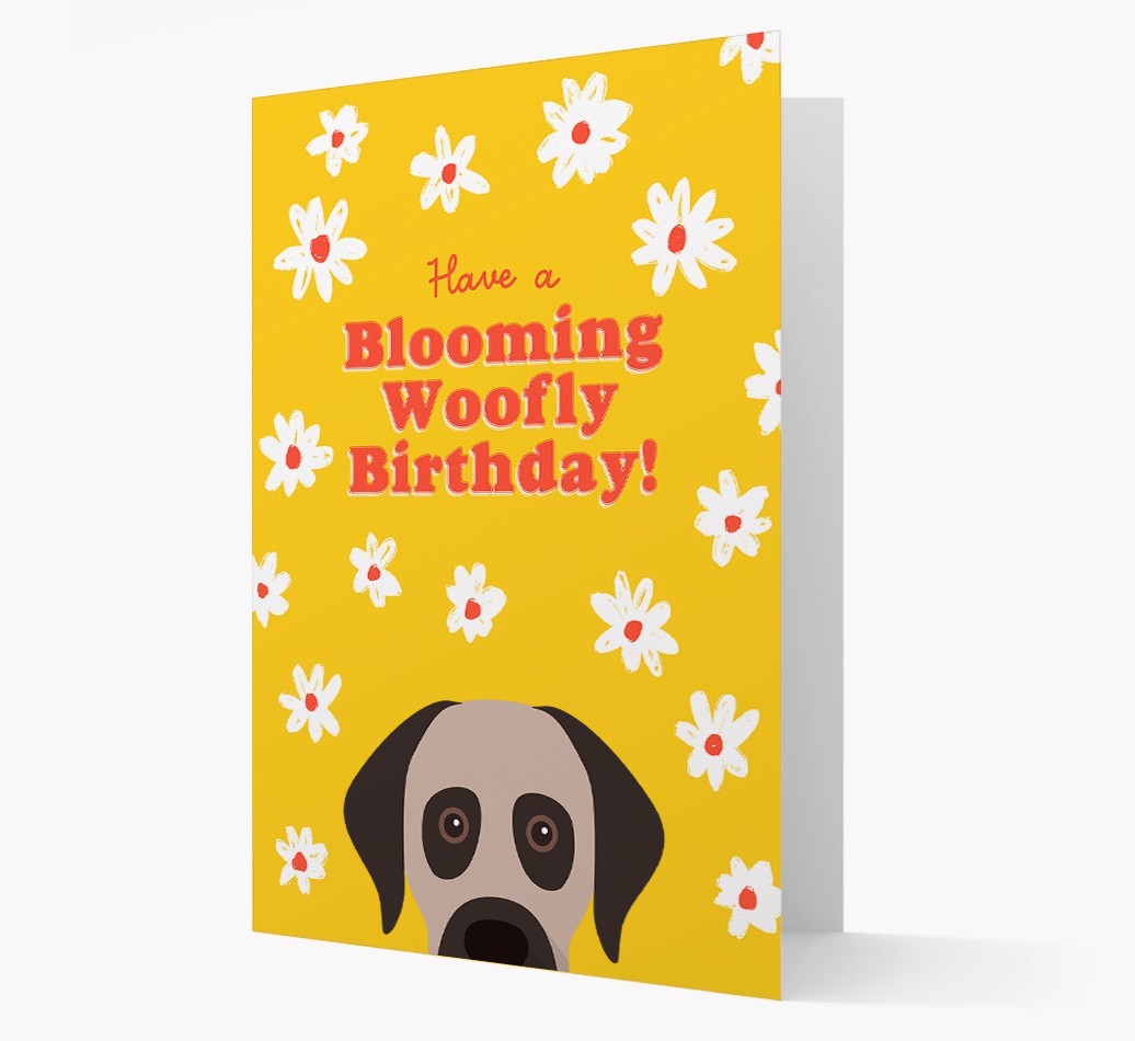 Blooming Woofly Birthday: Personalised {breedFullName} Card