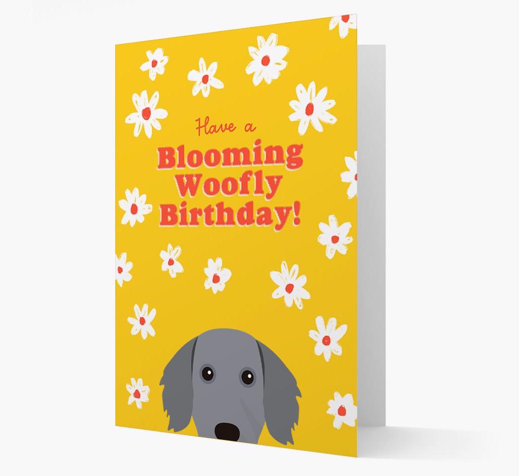 Blooming Woofly Birthday: Personalised {breedFullName} Card