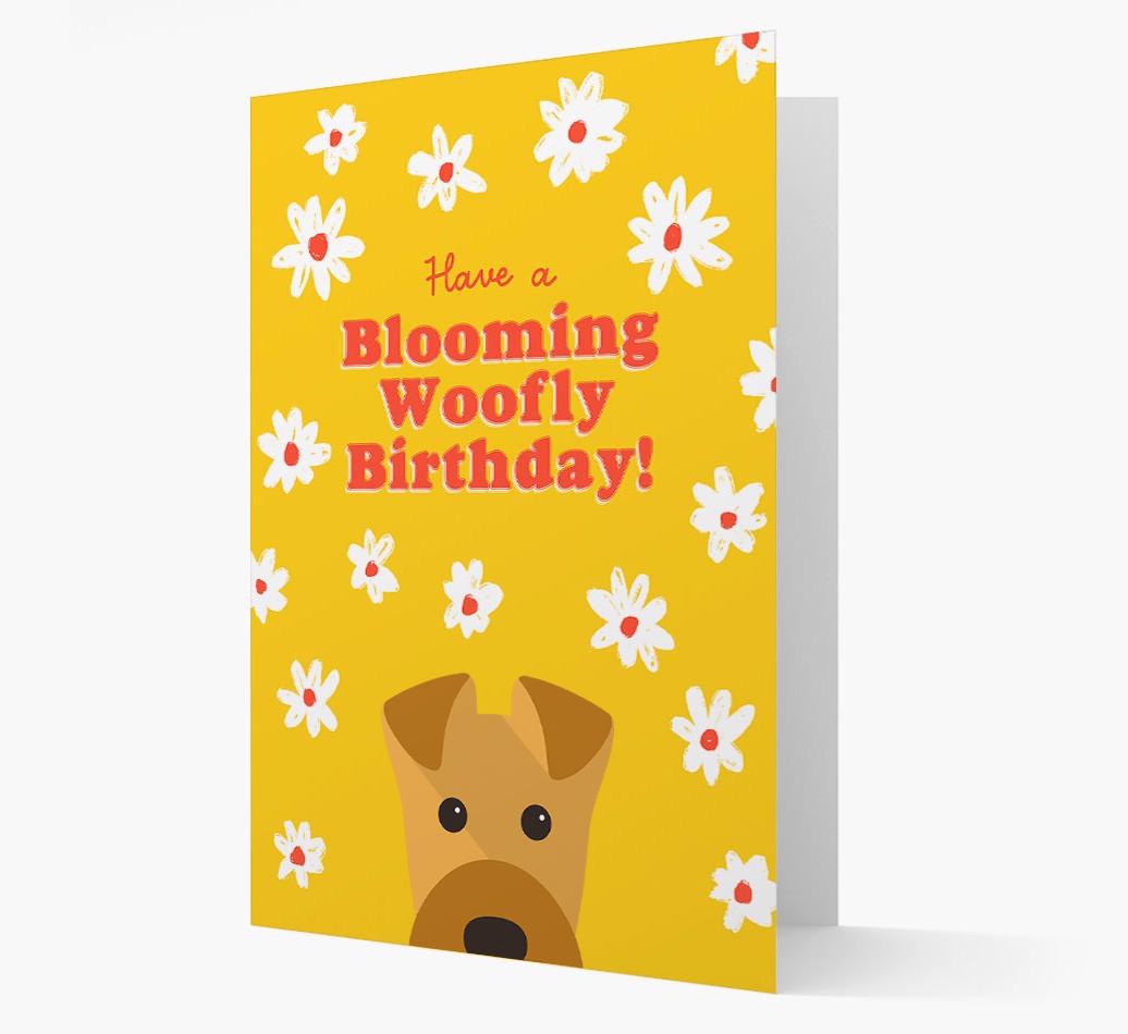 Blooming Woofly Birthday: Personalised {breedFullName} Card