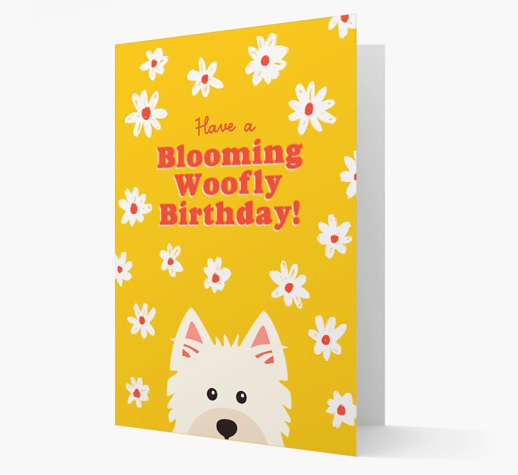 Blooming Woofly Birthday: Personalised {breedFullName} Card