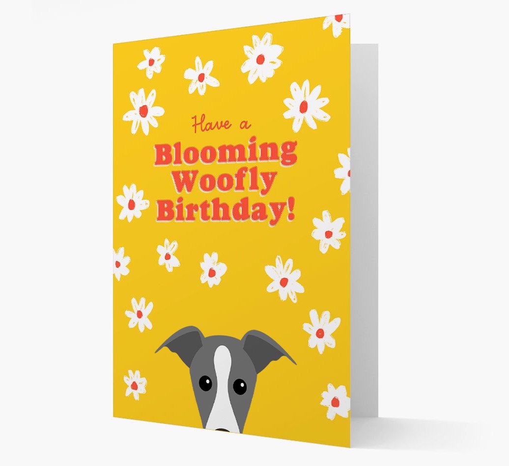 Blooming Woofly Birthday: Personalised {breedFullName} Card