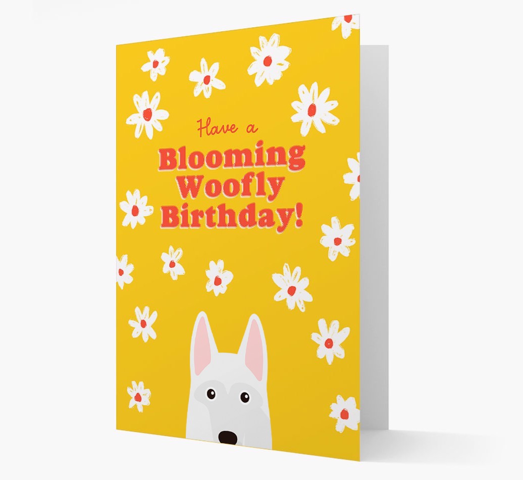 Blooming Woofly Birthday: Personalised {breedFullName} Card