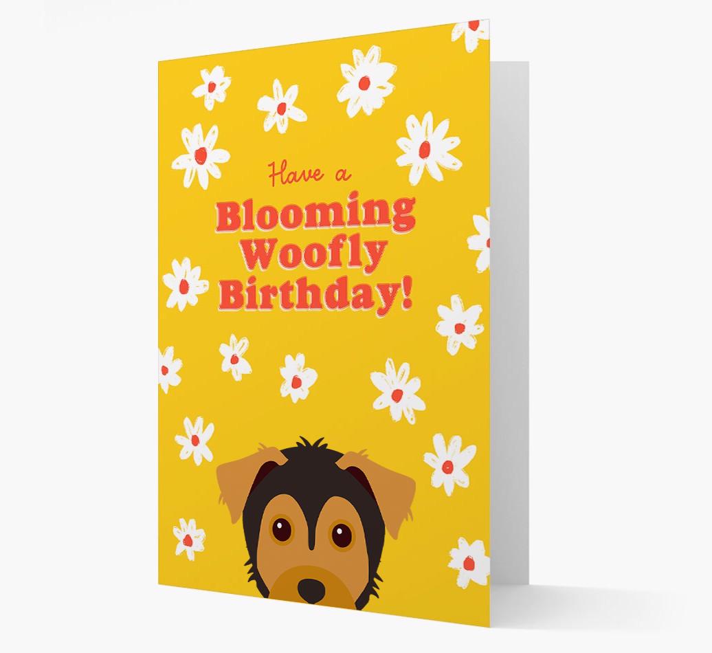 Blooming Woofly Birthday: Personalised {breedFullName} Card