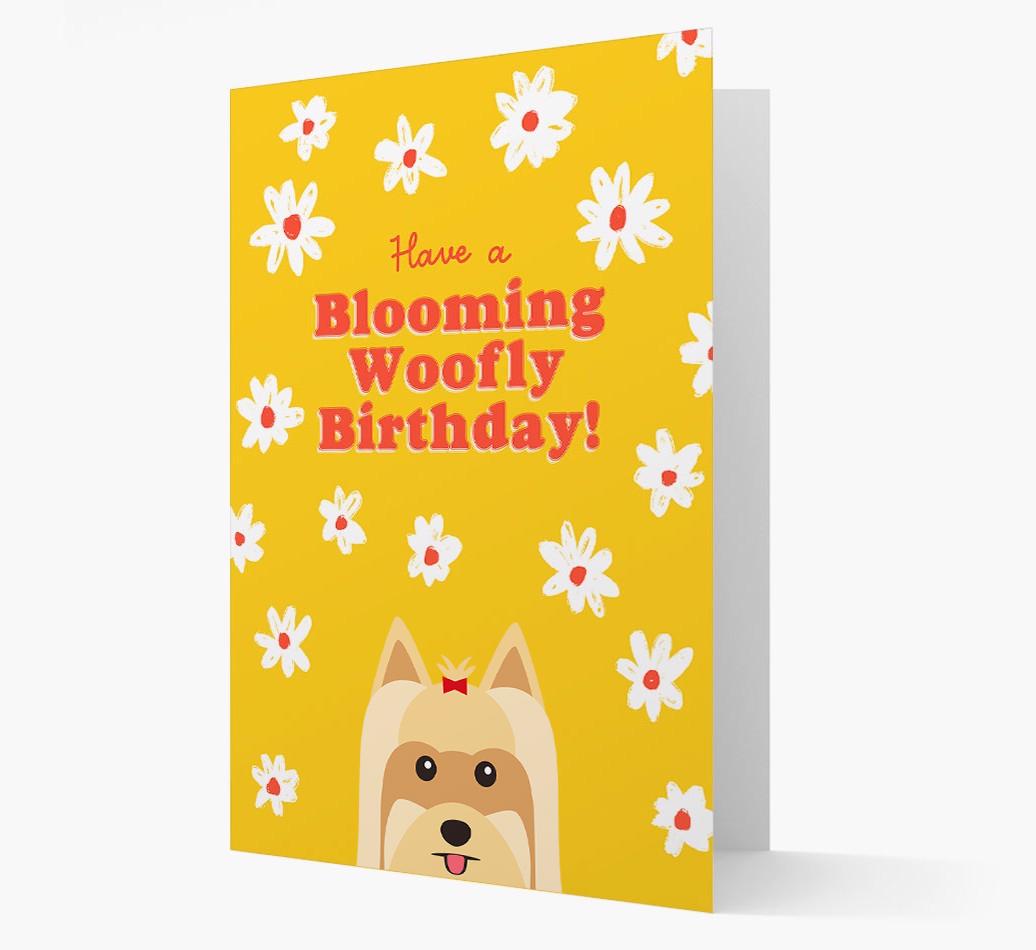 Blooming Woofly Birthday: Personalised {breedFullName} Card