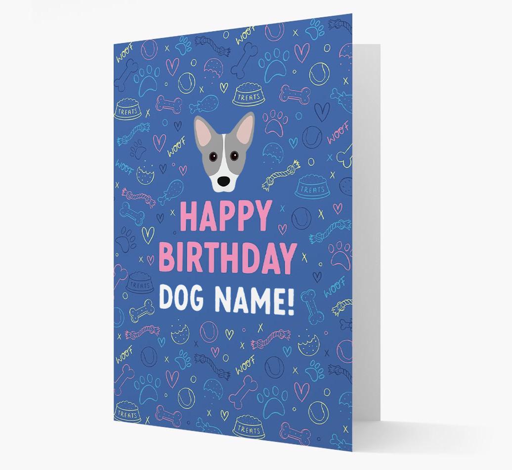 Happy Birthday Treats Pattern: Personalized {breedFullName} Card