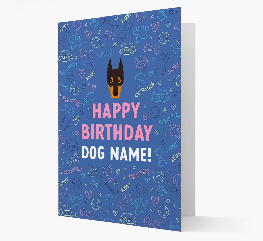 Happy Birthday Treats Pattern: Personalized {breedFullName} Card