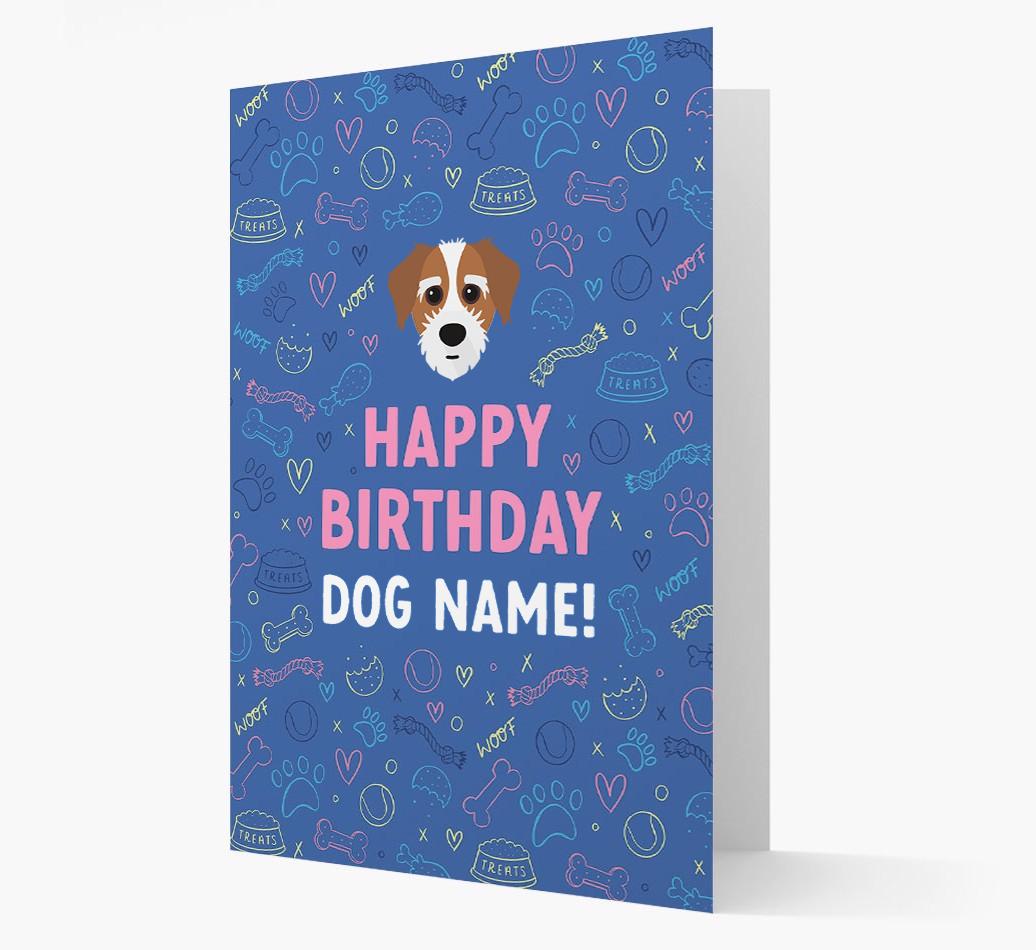 Happy Birthday Treats Pattern: Personalized {breedFullName} Card