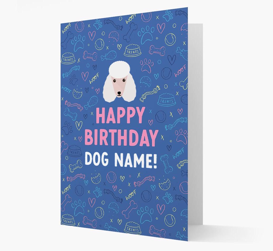 Happy Birthday Treats Pattern: Personalized {breedFullName} Card
