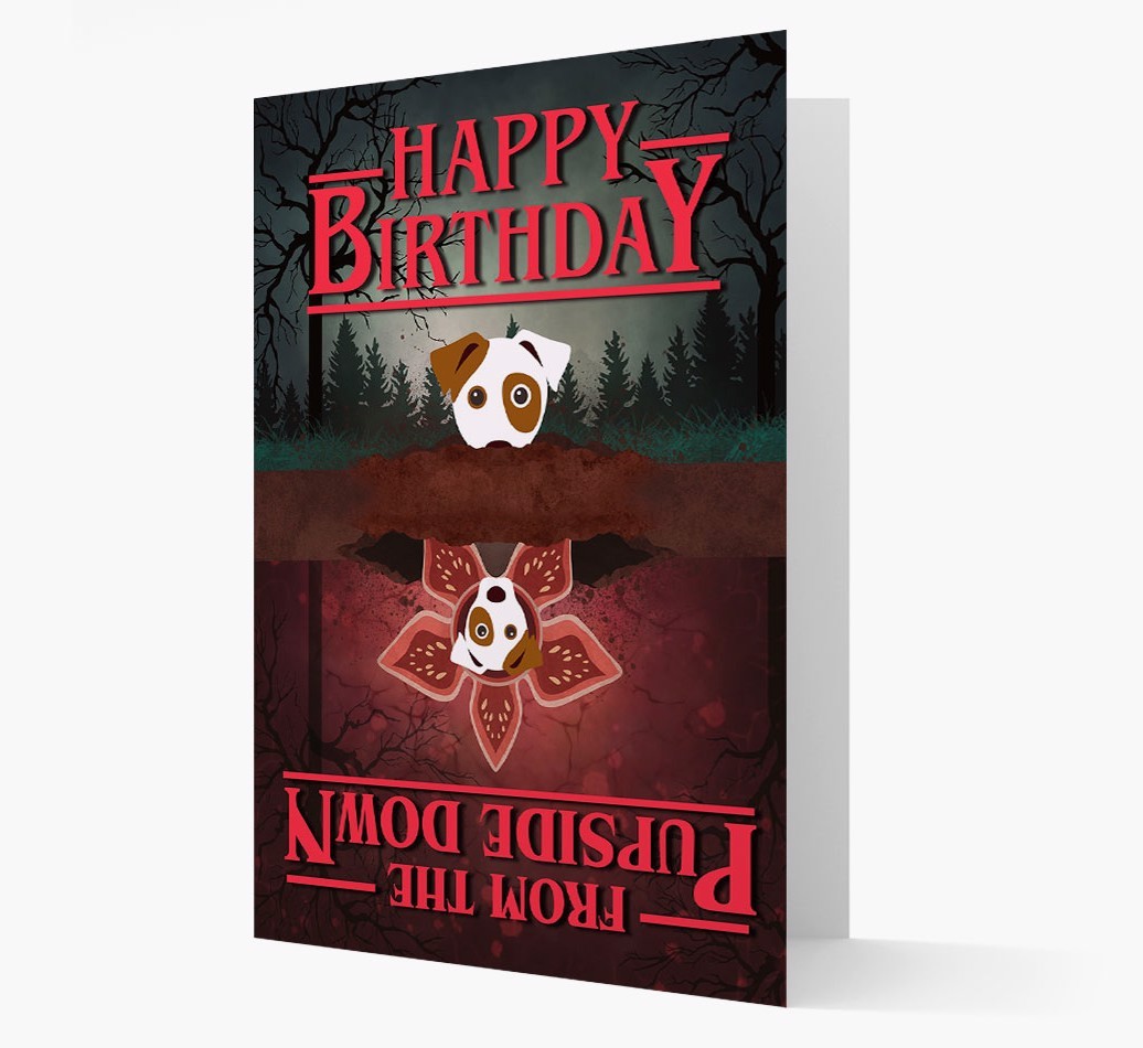 Pupside Down: Personalised {breedFullName} Card