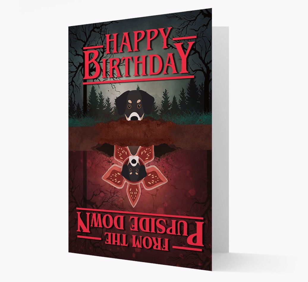 Pupside Down: Personalised {breedFullName} Card