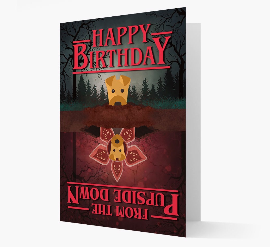 Pupside Down: Personalised {breedFullName} Card