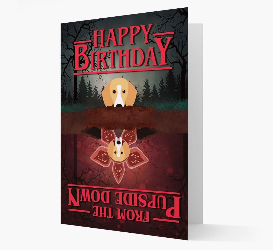 Pupside Down: Personalized {breedFullName} Card