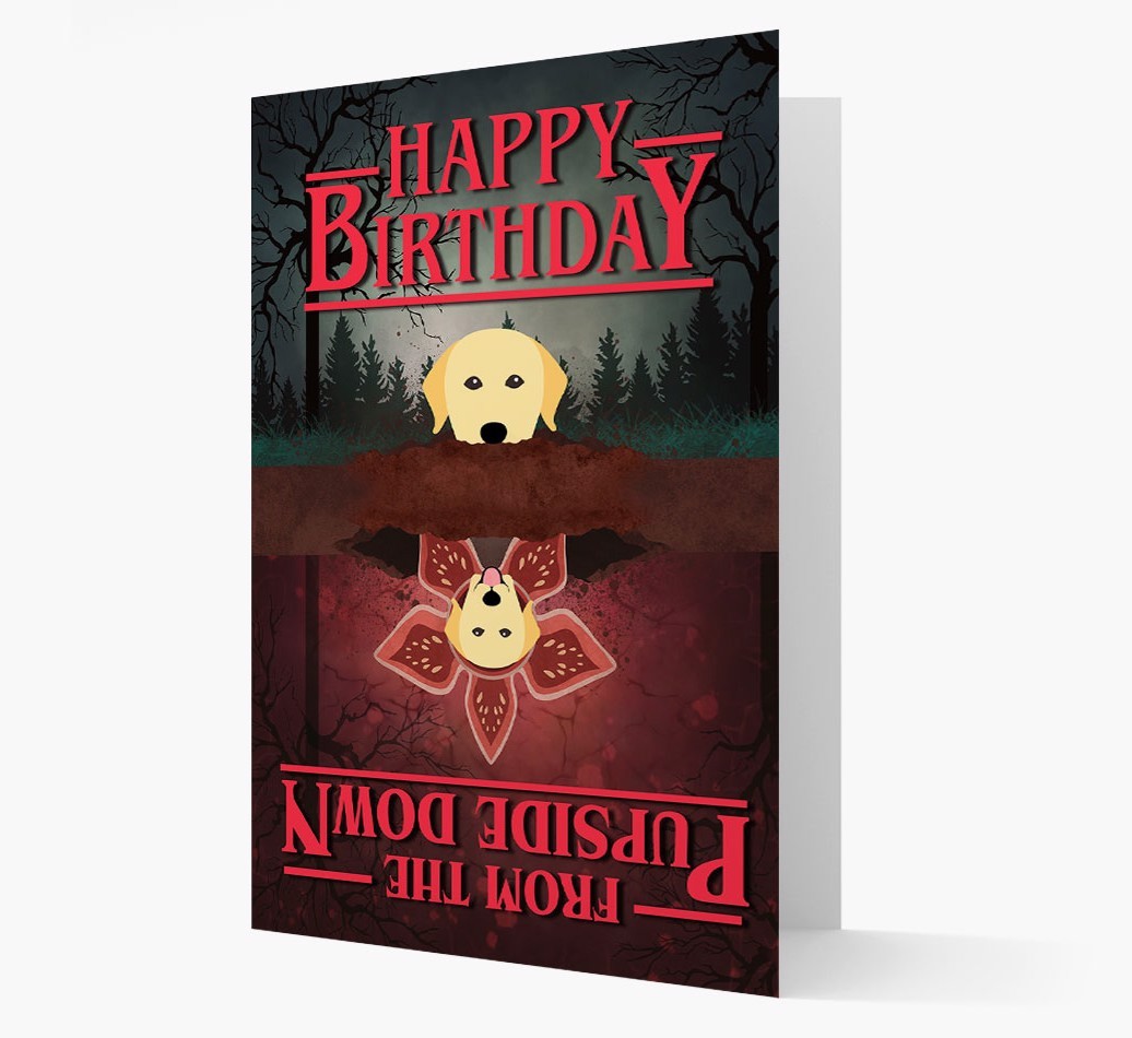 Pupside Down: Personalized {breedFullName} Card