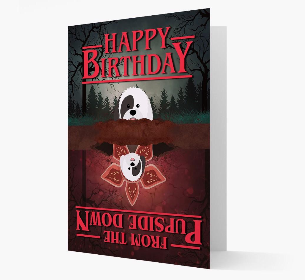 Pupside Down: Personalized {breedFullName} Card