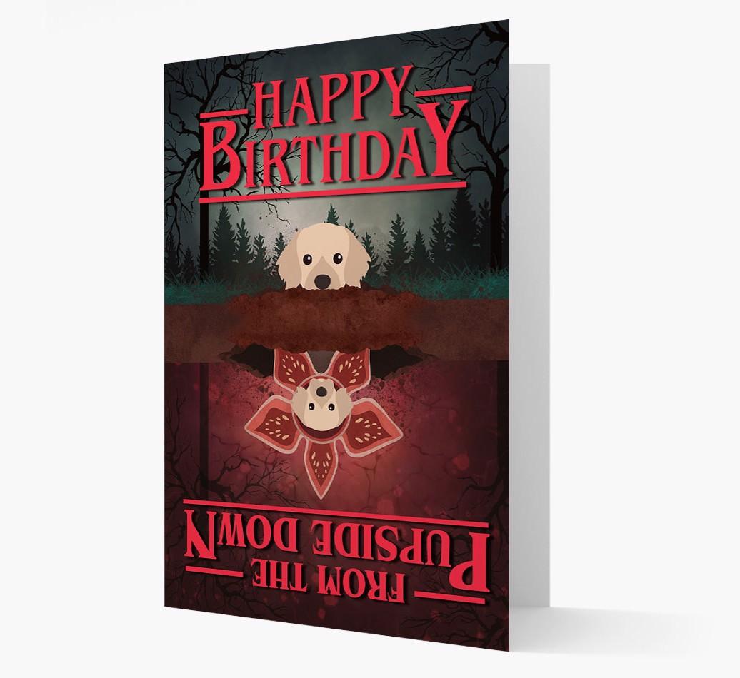 Pupside Down: Personalized {breedFullName} Card