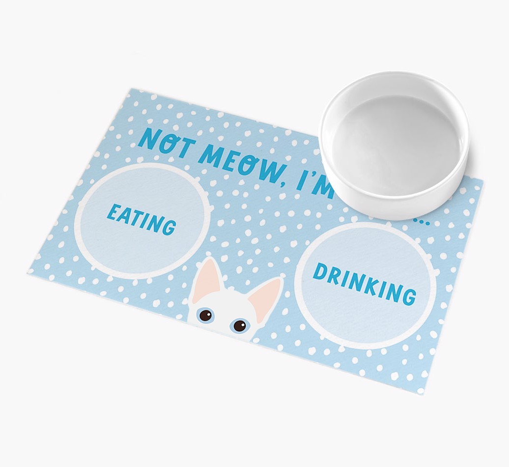 Not Meow, I'm Busy: Personalised {breedCommonName} Feeding Mat