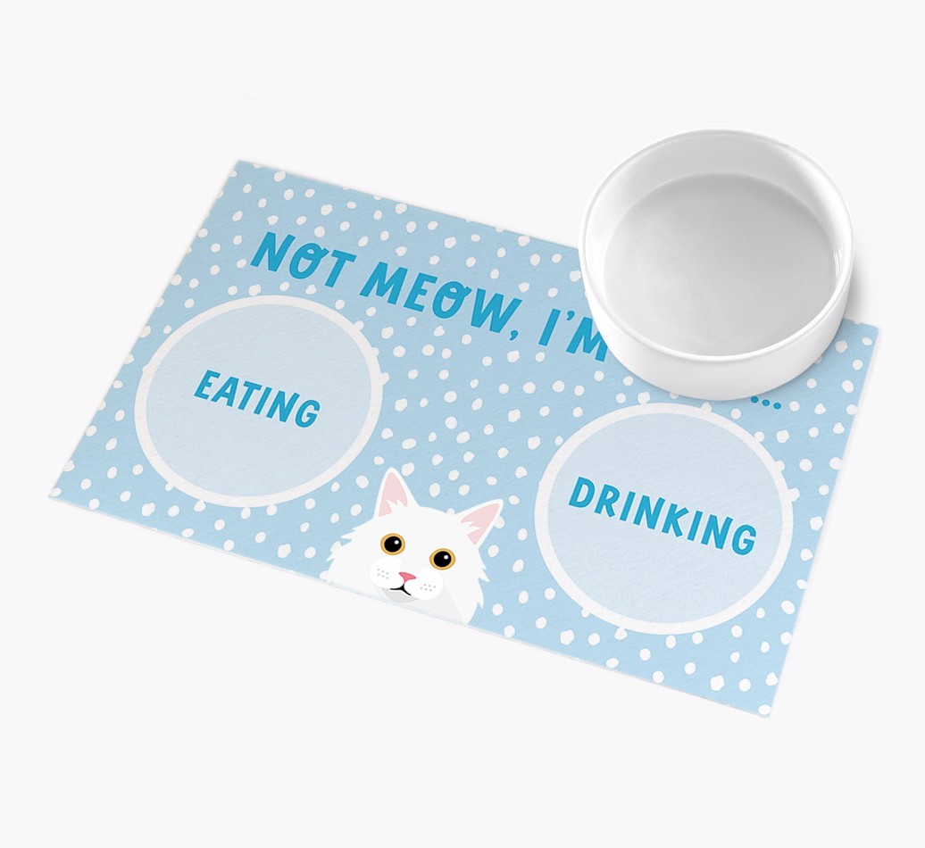 Not Meow, I'm Busy: Personalised {breedCommonName} Feeding Mat