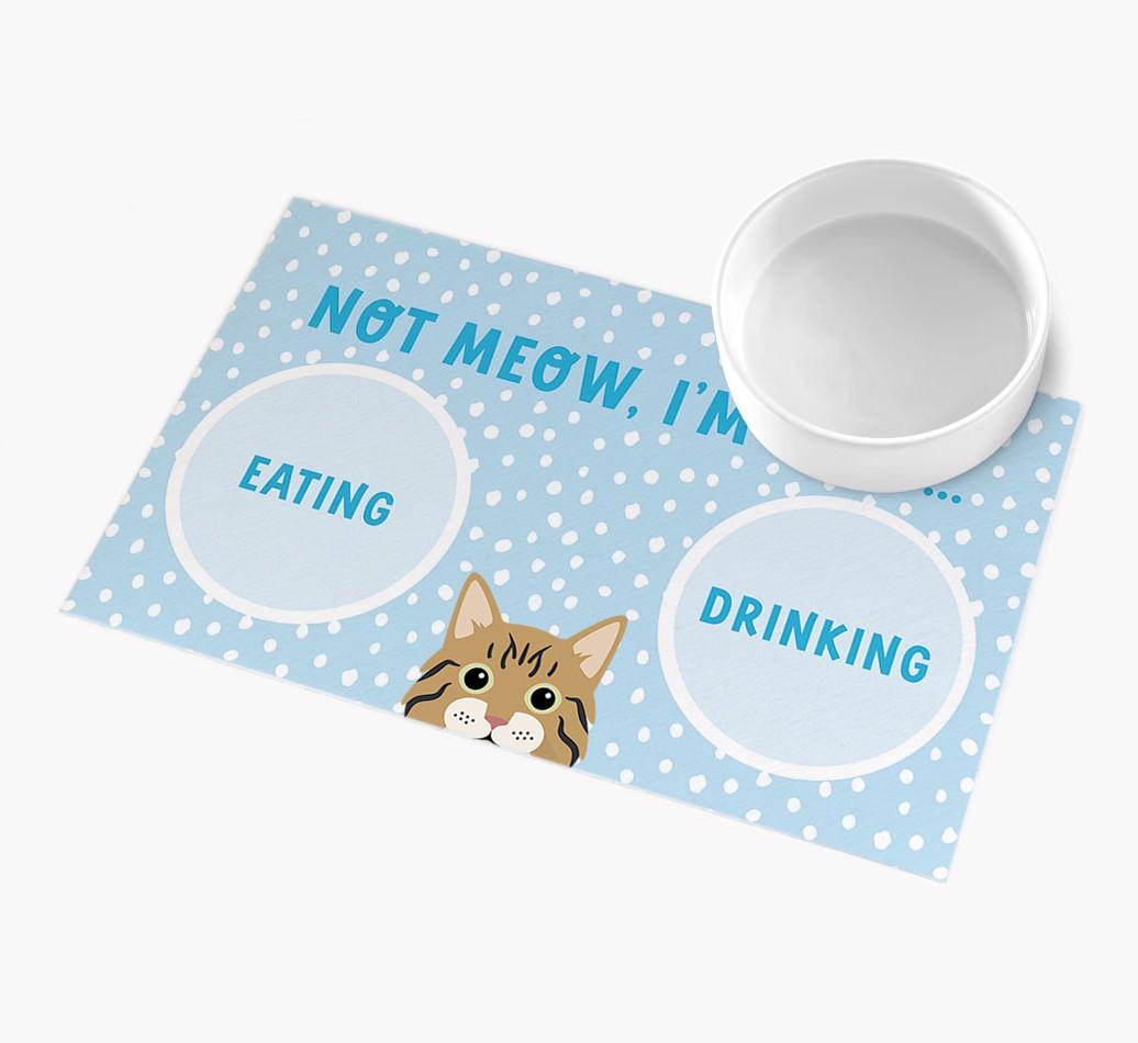 Not Meow, I'm Busy: Personalised {breedCommonName} Feeding Mat