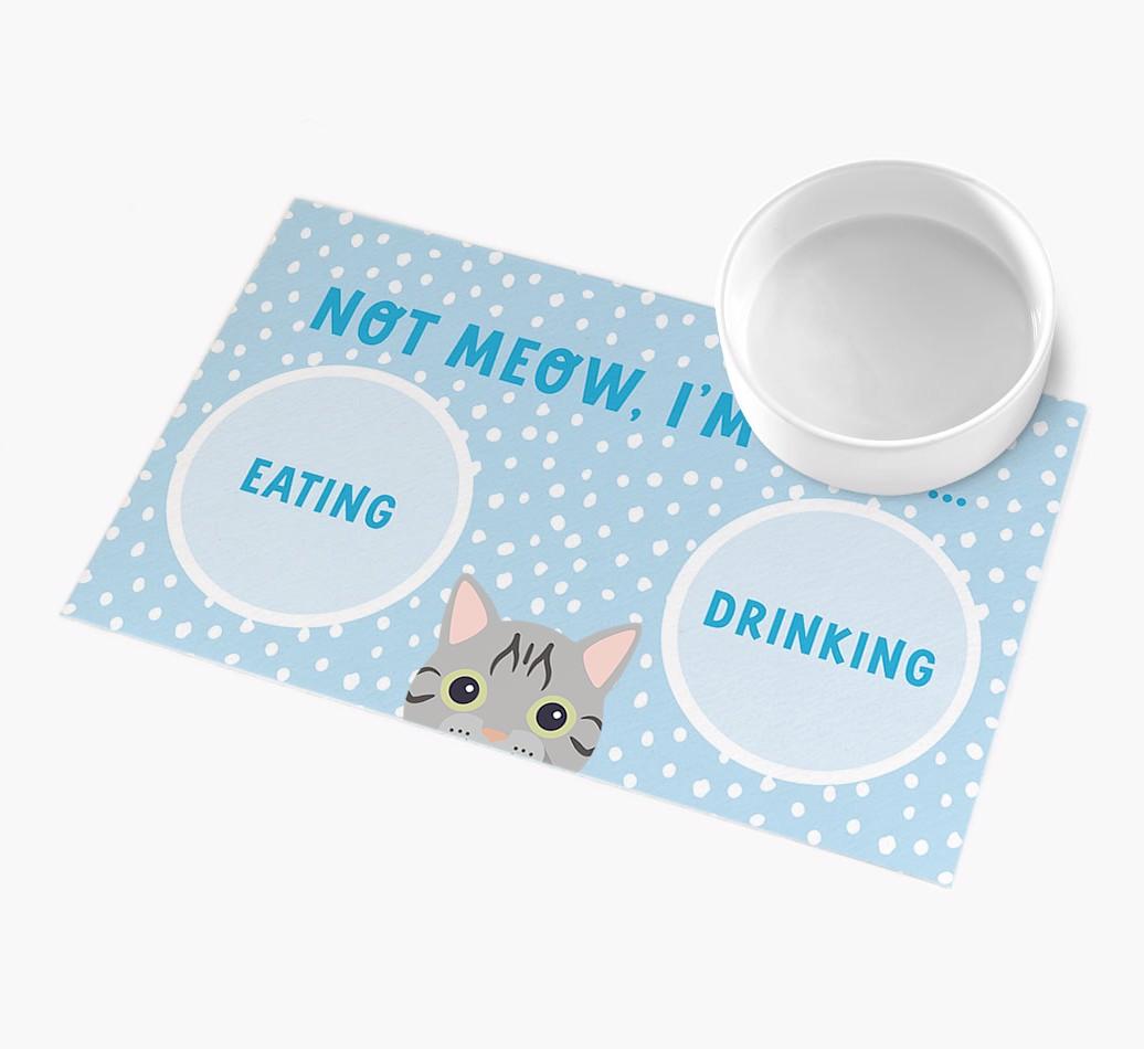 Not Meow, I'm Busy: Personalised {breedCommonName} Feeding Mat
