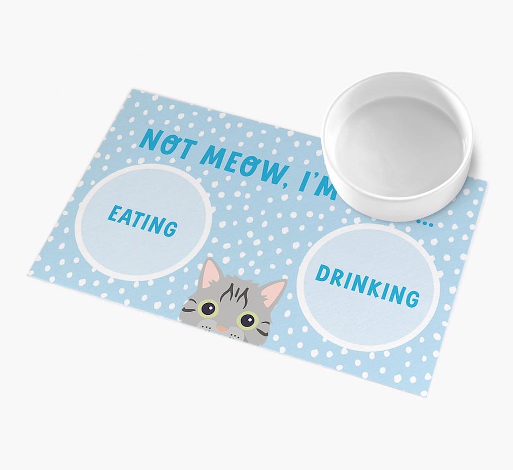 Not Meow, I'm Busy: Personalised {breedCommonName} Feeding Mat